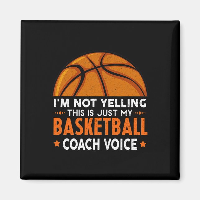 Roligt Coach Basketball Älskare Magnet (Framsidan)