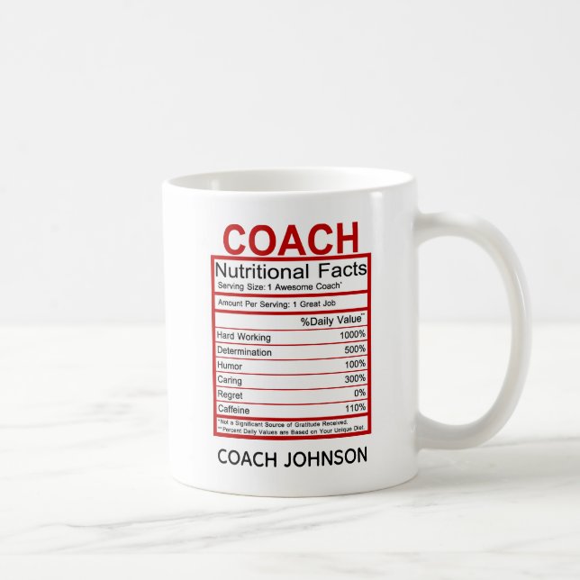 Roligt Coach Näringsetikett Kaffemugg (Höger)