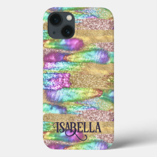 Roligt Colorful Abstrakt Artsy Faux Guld Glitter