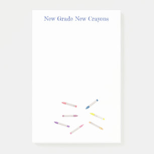 Roligt Colorful Back to school Watercolor Kritor Post-it Block