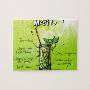 Roligt Colorful Bartending Mojito Recipe Cocktail Pussel