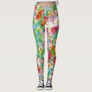 Roligt Colorful Blommigt Art Leggings
