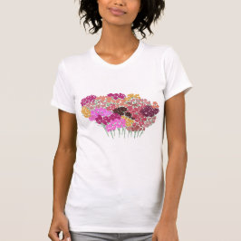 Roligt Colorful Bright Lycklig Flowers T Shirt