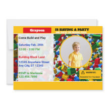 Roligt Colorful Byggnad Blocks Birthday Photo