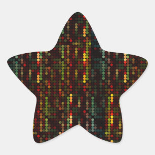 Roligt Colorful Disco Stil Sequin Star Stjärnformat Klistermärke