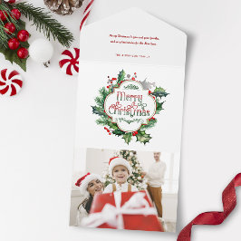 Roligt Colorful God jul Holly-skript