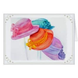 ROLIGT COLORFUL HATS-TACK HÄLSNINGSKORT