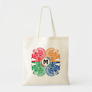 Roligt Colorful Monogram TURKEY Tygkasse