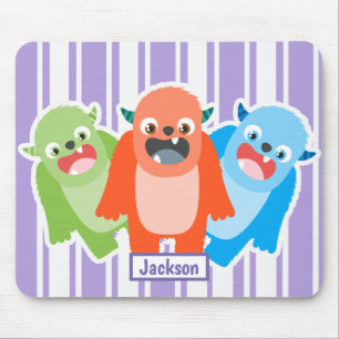 Roligt Colorful Monsters Personlig Kids Musmatta