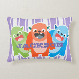 Roligt Colorful Monsters Personlig Prydnadskudde