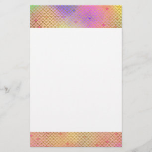 Roligt Colorful Ombre Pastel Sjöjungfru Mönster