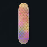 Roligt Colorful Ombre Pastel Sjöjungfru Mönster Mini Skateboard Bräda 18,5 Cm<br><div class="desc">Coola Pastels Rosa,  Lila,  skalning och Orange Ombre Sjöjungfru skalas med guldblomma Mönster. Denna sjöjungfru av roligten är perfekt för ett under Sjöjungfrun Birthday Gift.</div>