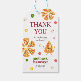 Roligt Colorful Pizza Party Barns födelsedag Presentetikett