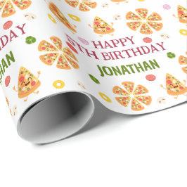 Roligt Colorful Pizza Party Barns födelsedag Presentpapper