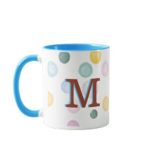 Roligt Colorful Polka dots 3D Monogram