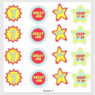 Roligt Colorful Reward School Teacher Stickers Klistermärken