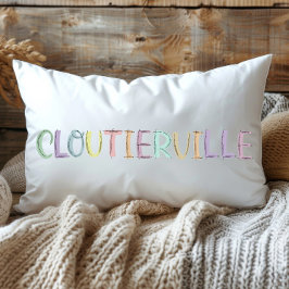 Roligt Colorful Sketch Cloutierville Louisiana Lumbarkudde