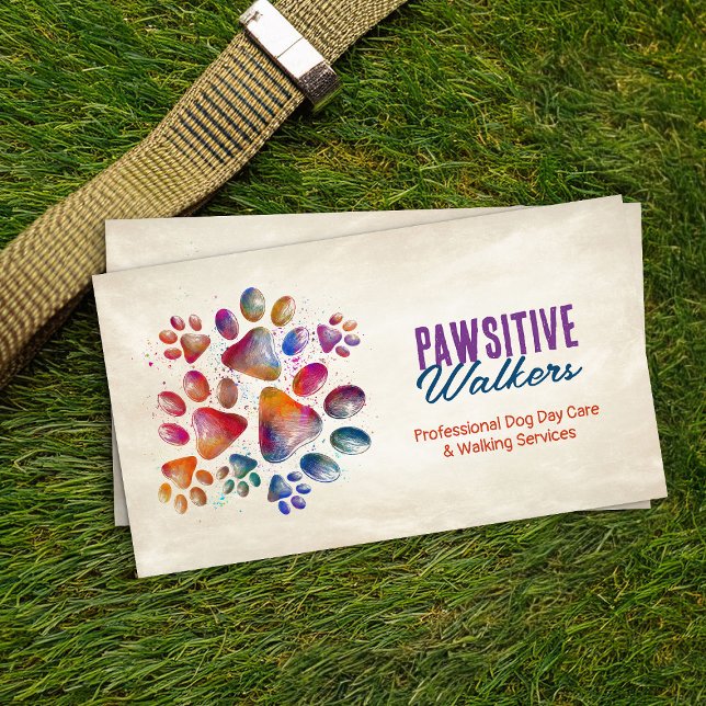 Roligt Colorful Tass avtryck Visitkort (Skapare uppladdad)