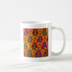 Roligt Colorful Thanksgiving Turkey Kaffemugg