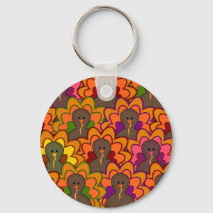 Roligt Colorful Thanksgiving Turkey Nyckelring