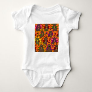 Roligt Colorful Thanksgiving Turkey Tee Shirt