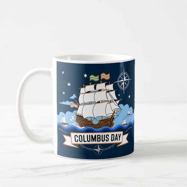 roligt Columbus-dagserbjudande Kaffemugg (Vänster)