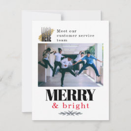 Roligt Company Photo Merry Bright jul Julkort