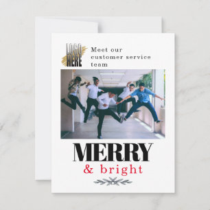 Roligt Company Photo Merry Bright jul Julkort