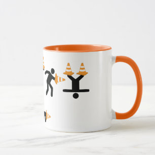 Roligt Construction Worker Road Traffic Cone Mugg