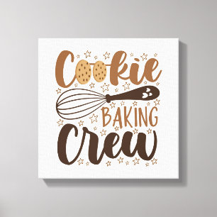 Roligt Cookie Baking Crew Design Canvastryck