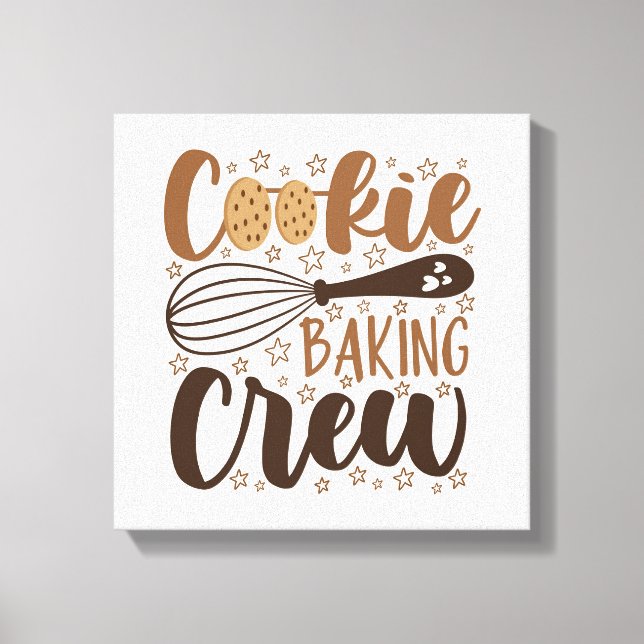 Roligt Cookie Baking Crew Design Canvastryck (Framsida)