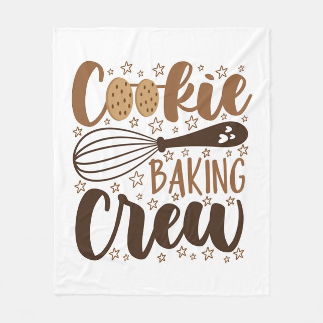Roligt Cookie Baking Crew Design Fleecefilt (Framsidan)