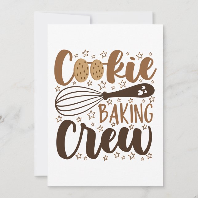 Roligt Cookie Baking Crew Design Kort (Framsida)