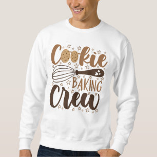 Roligt Cookie Baking Crew Design Lång Ärmad Tröja