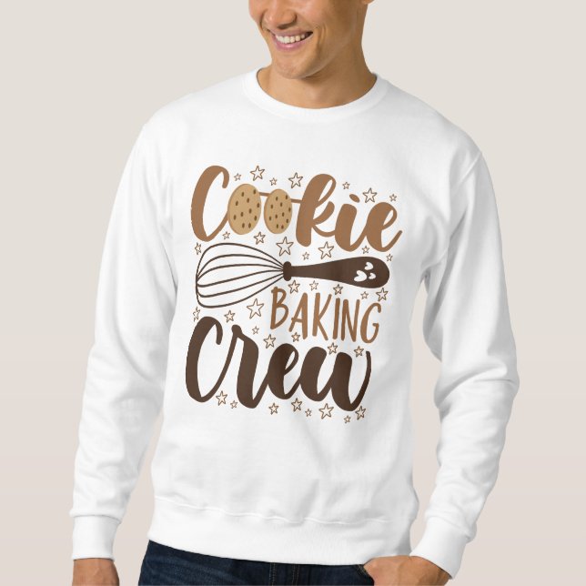 Roligt Cookie Baking Crew Design Lång Ärmad Tröja (Framsida)