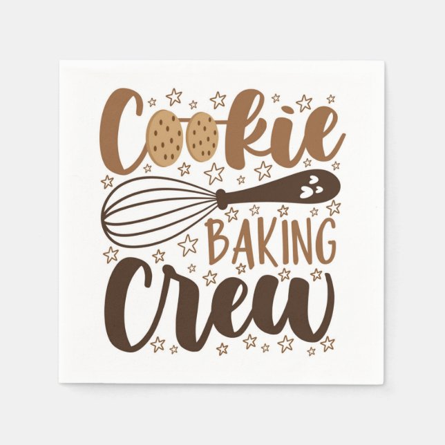 Roligt Cookie Baking Crew Design Pappersservett (Framsidan)