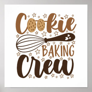 Roligt Cookie Baking Crew Design Poster