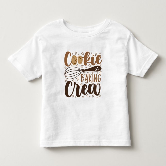 Roligt Cookie Baking Crew Design T Shirt (Framsida)