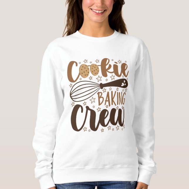 Roligt Cookie Baking Crew Design T Shirt (Framsida)