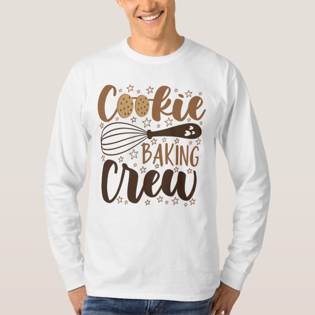 Roligt Cookie Baking Crew Design T Shirt (Framsida)