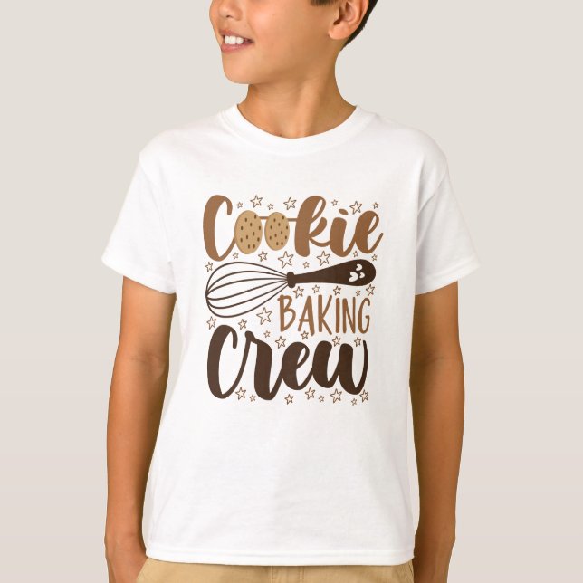 Roligt Cookie Baking Crew Design T Shirt (Framsida)