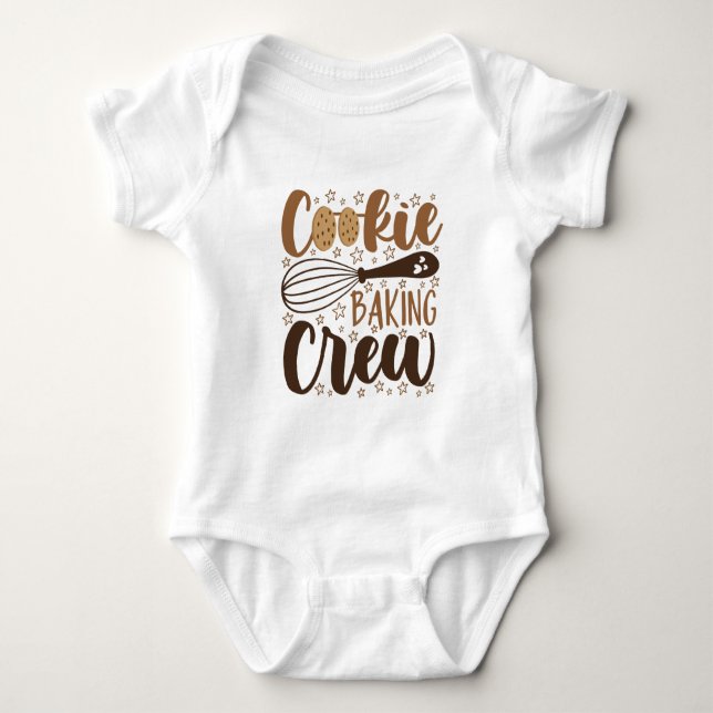 Roligt Cookie Baking Crew Design T Shirt (Framsida)