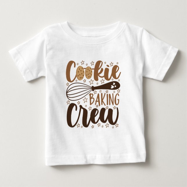 Roligt Cookie Baking Crew Design T Shirt (Framsida)