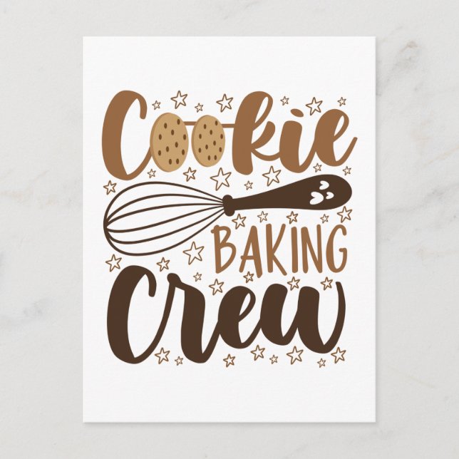 Roligt Cookie Baking Crew Design Vykort (Framsida)