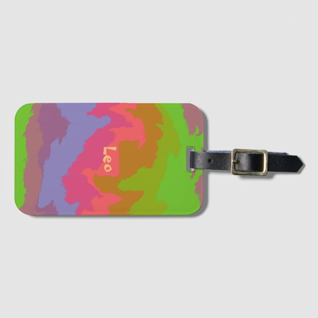 Roligt Coola Arty Vibe Colorful Bagagebricka (Framsida horisontal)
