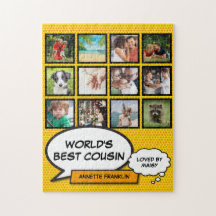 Roligt Coola Cousin Photo Collage Modern Tecknad