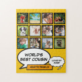 Roligt Coola Cousin Photo Collage Modern Tecknad Pussel
