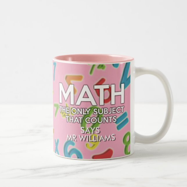 Roligt Coola Math Quote Girly Rosa Två-Tonad Mugg (Höger)