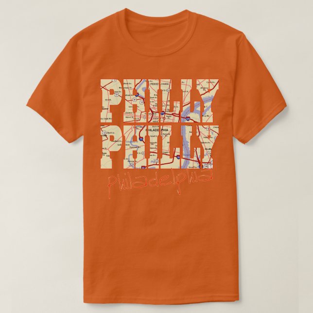 Roligt Coola Philly Philadelphia Pennsylvania P T Shirt (Design framsida)