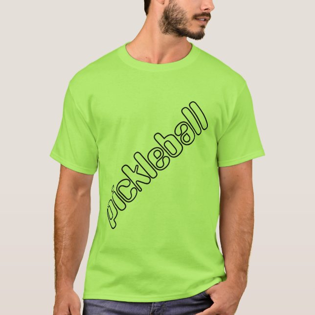 Roligt Coola Retro Sommardisposition PICKLEBALL Te T Shirt (Framsida)